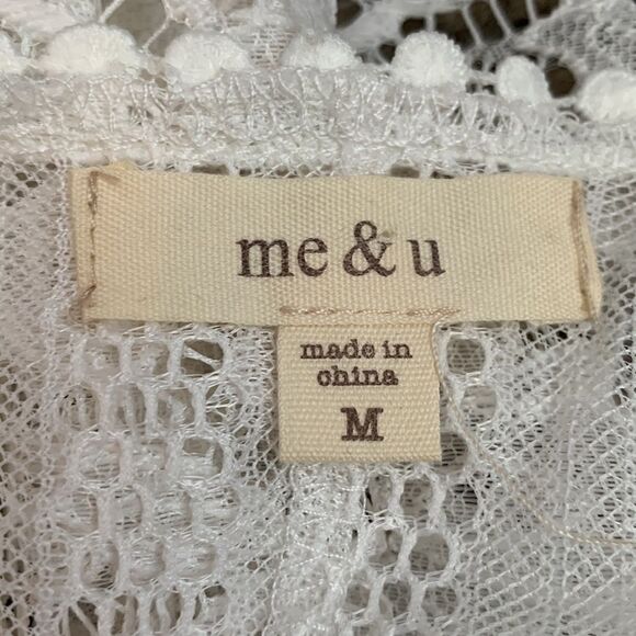 Designer Swimwear Lace Crochet Cover-up Kimono Wrap M white - Picture 8 of 10